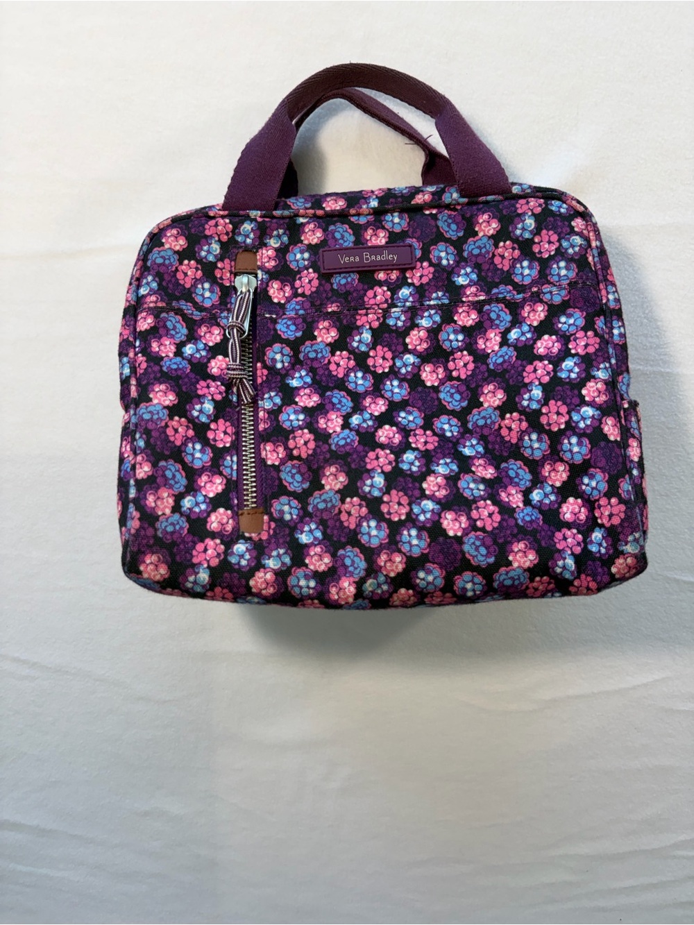 Vera Bradley Purple Floral Quilted Carryall/ lunchbox